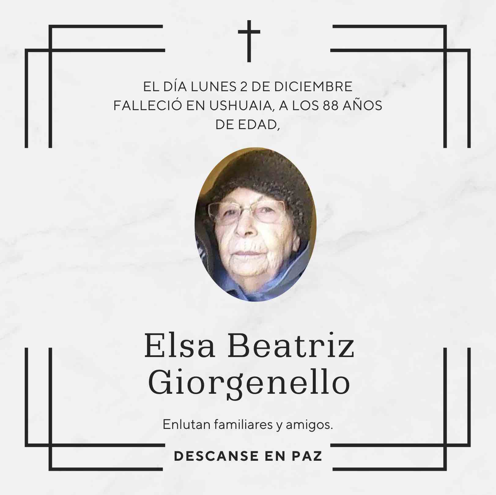 Fallecimiento | Elsa Beatriz Giorgenello